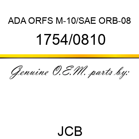 ADA ORFS M-10/SAE ORB-08 1754/0810