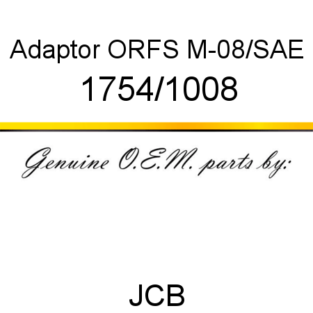 Adaptor, ORFS M-08/SAE 1754/1008