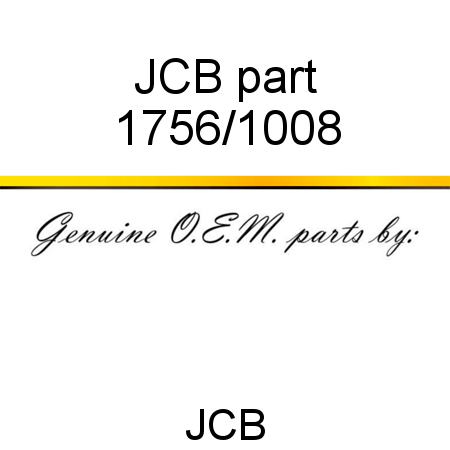 JCB part 1756/1008