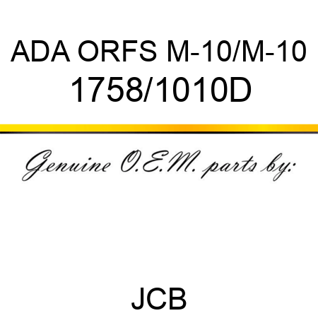 ADA ORFS M-10/M-10 1758/1010D