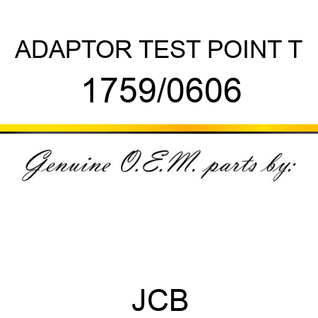 ADAPTOR TEST POINT T 1759/0606