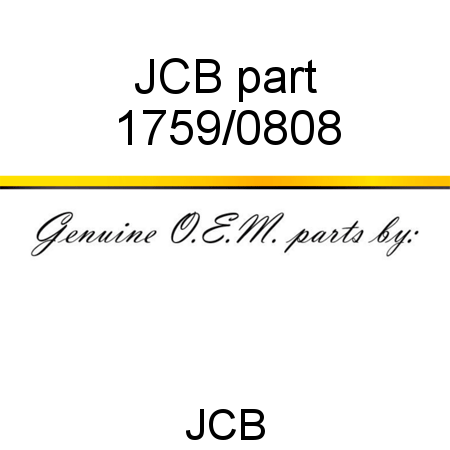 JCB part 1759/0808
