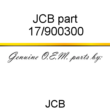 JCB part 17/900300