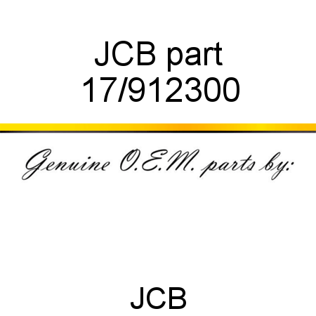 JCB part 17/912300