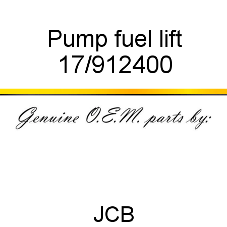 Pump, fuel lift 17/912400