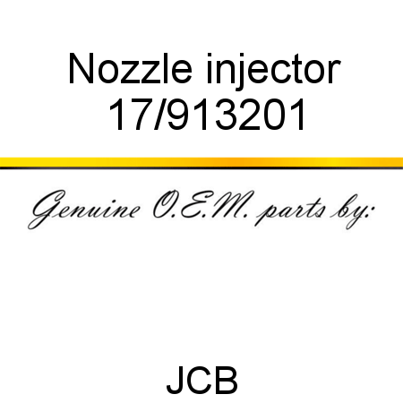 Nozzle, injector 17/913201