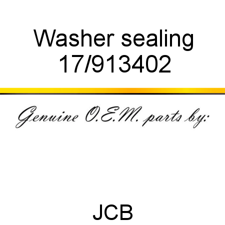 Washer sealing 17/913402