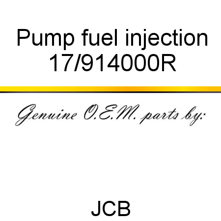 Pump fuel injection 17/914000R