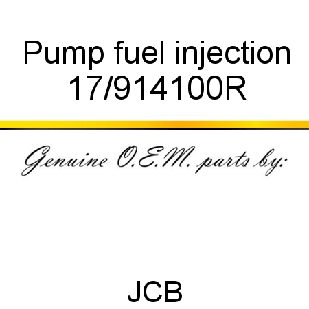 Pump fuel injection 17/914100R