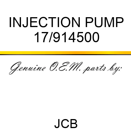 INJECTION PUMP 17/914500