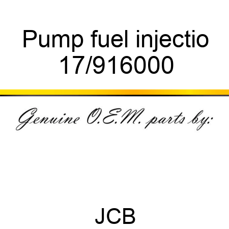 Pump fuel injectio 17/916000