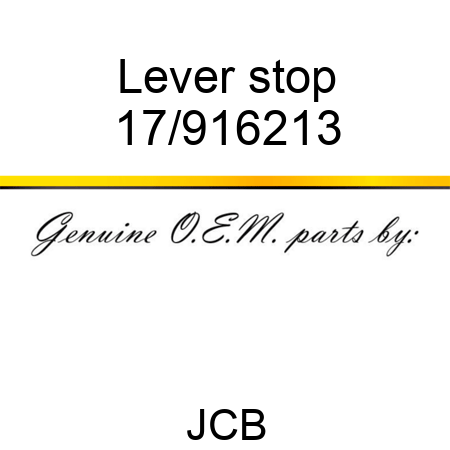 Lever stop 17/916213
