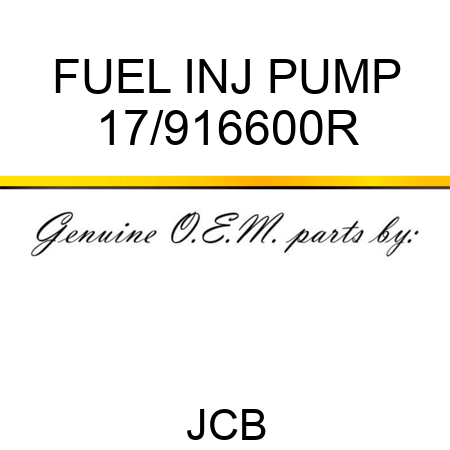 FUEL INJ PUMP 17/916600R