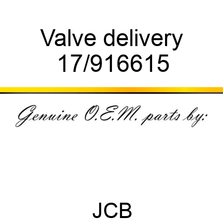 Valve delivery 17/916615