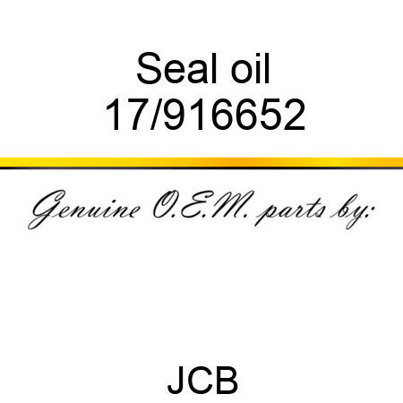 Seal oil 17/916652