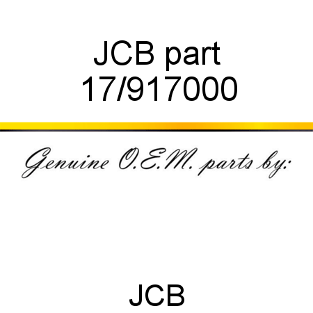 JCB part 17/917000