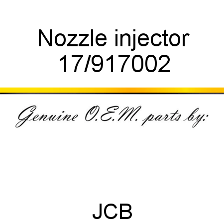 Nozzle, injector 17/917002