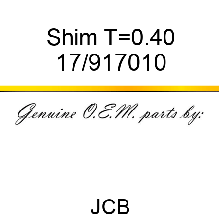 Shim T=0.40 17/917010