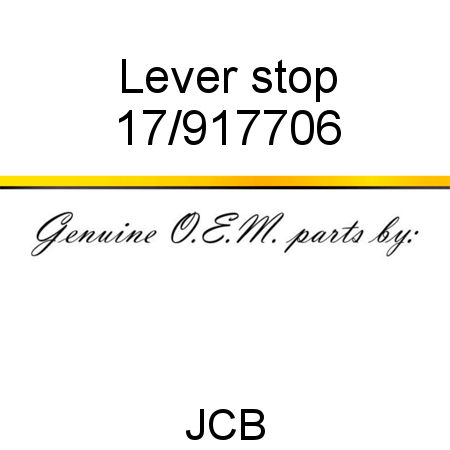 Lever, stop 17/917706