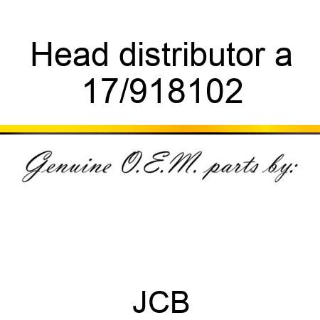 Head distributor a 17/918102