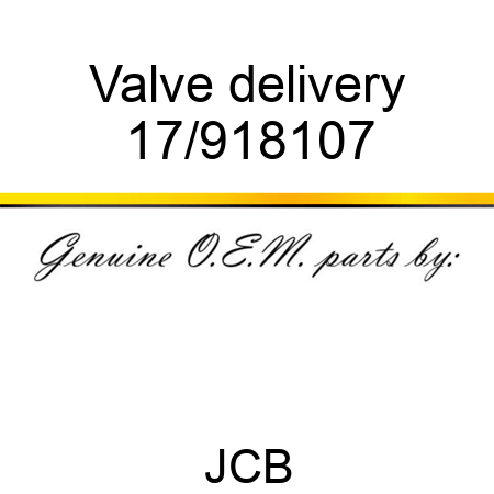 Valve delivery 17/918107