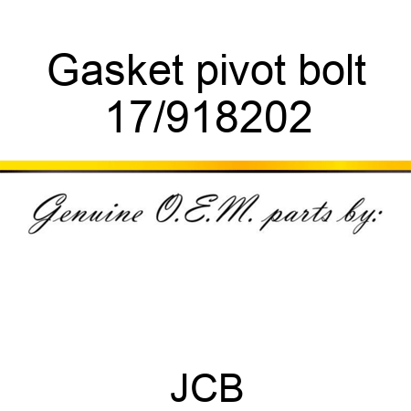 Gasket pivot bolt 17/918202