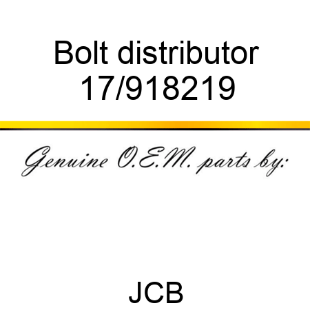 Bolt distributor 17/918219