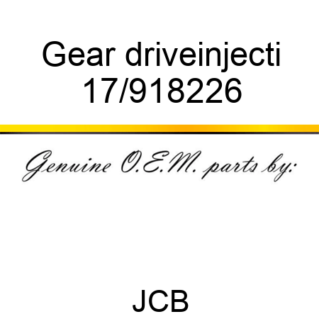 Gear drive,injecti 17/918226