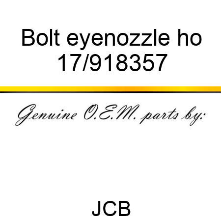 Bolt eye,nozzle ho 17/918357
