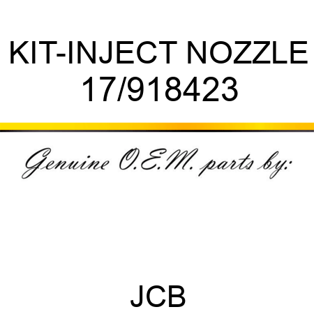 KIT-INJECT NOZZLE 17/918423