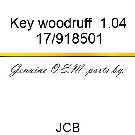 Key woodruff +1.04 17/918501