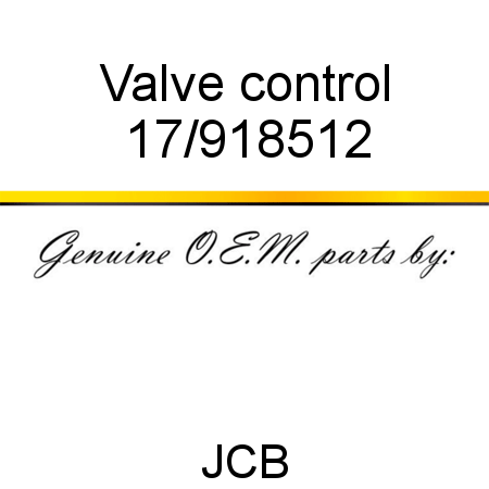 Valve, control 17/918512