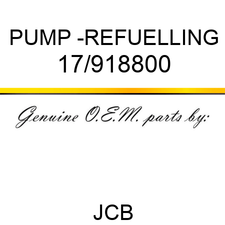 PUMP -REFUELLING 17/918800