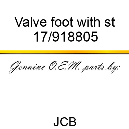 Valve foot with st 17/918805