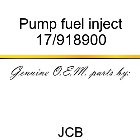 Pump fuel inject 17/918900