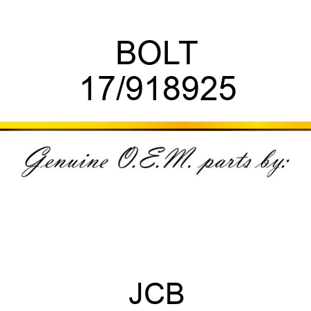 BOLT 17/918925