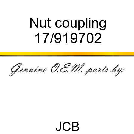 Nut coupling 17/919702