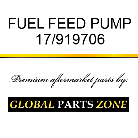 FUEL FEED PUMP 17/919706