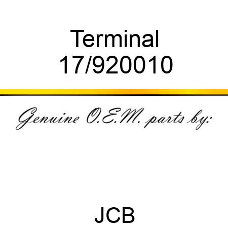 Terminal 17/920010