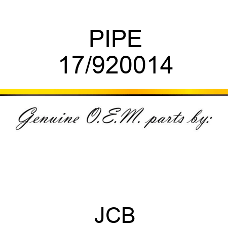 PIPE 17/920014