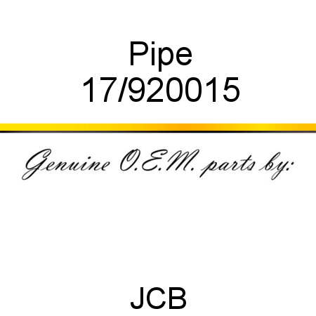 Pipe 17/920015