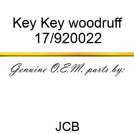 Key Key woodruff 17/920022