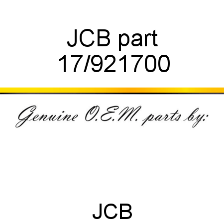 JCB part 17/921700