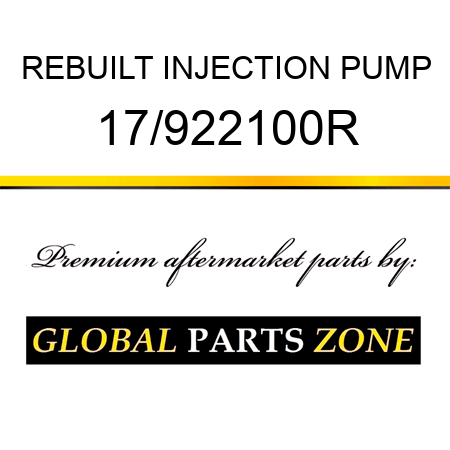 REBUILT INJECTION PUMP 17/922100R