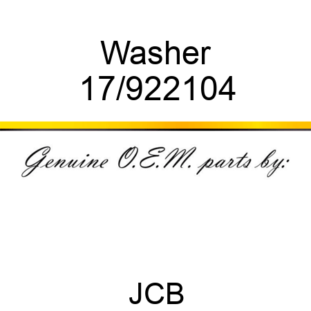 Washer 17/922104