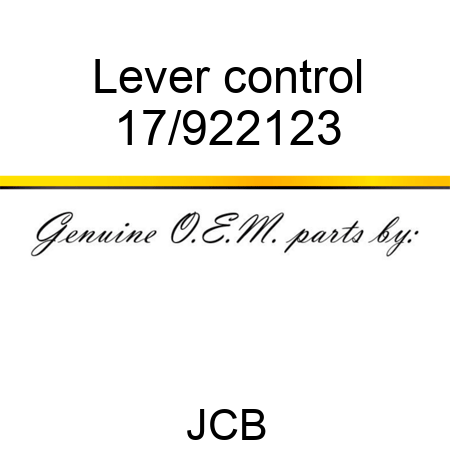 Lever control 17/922123