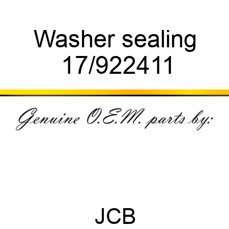 Washer sealing 17/922411