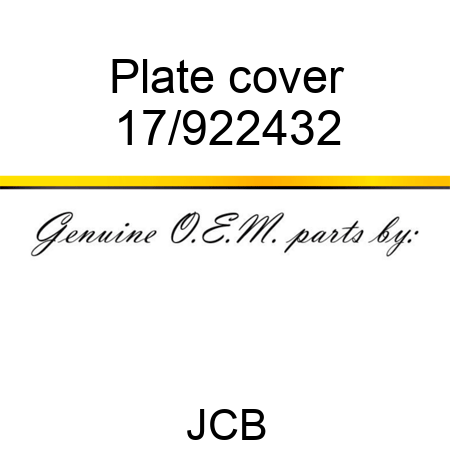 Plate cover 17/922432