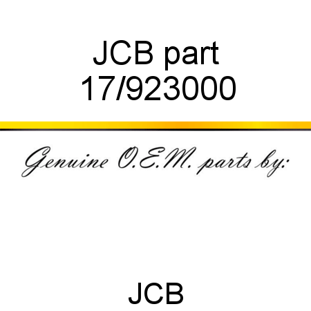 JCB part 17/923000