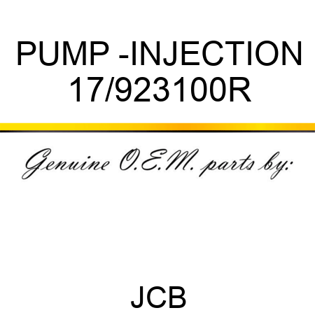 PUMP -INJECTION 17/923100R